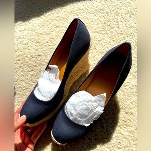 JCrew Navy Seville Wedge BNIB SZ7